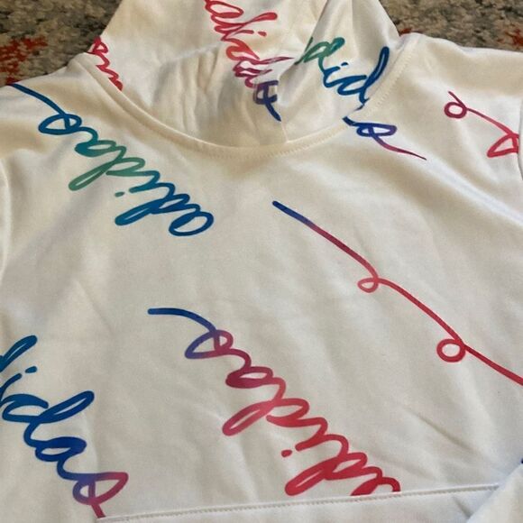 Kids Adidas Pullover White size 6X - Picture 4 of 6